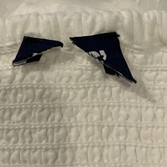 Lands’ End Women’s Dobby Smocked Ruffle Cotton Lined Tiered Dress Pockets2X NWOT - Picture 4 of 9